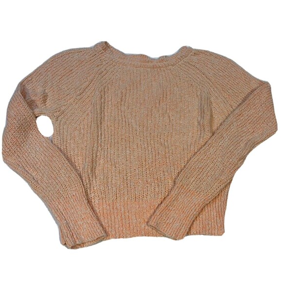 Free People Women's Orange Long Sleeve Knitted Sweater Size XS - Picture 1 of 3